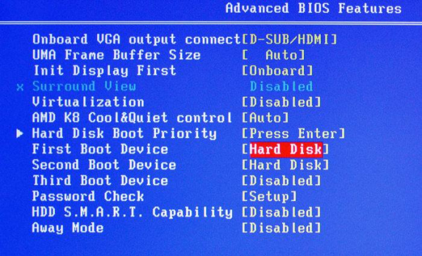 Что такое Network boot в BIOS